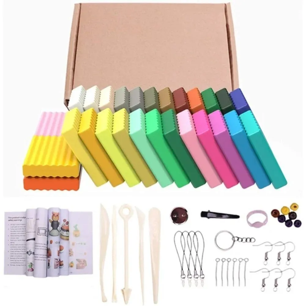 50 Colors Polymer Clay DIY Set with Accessories - Multi Colors