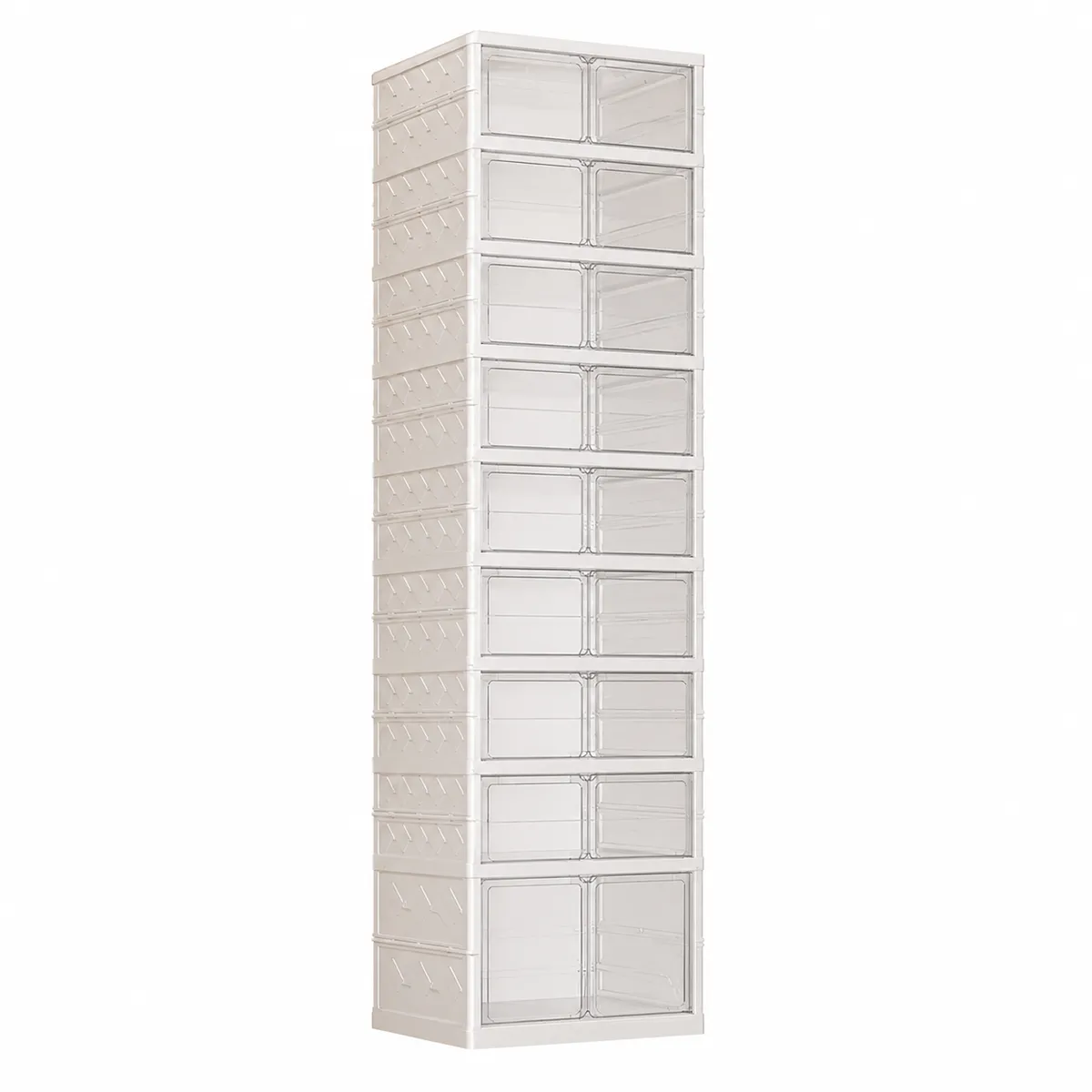 9-Tier Shoe Storage Cabinet with Clear Magnetic Doors