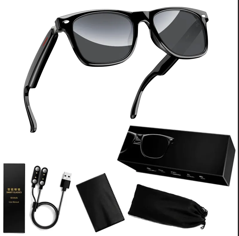 AI Smart Glasses with Blue Light Filter Open-Ear Dual Stereo Mic & Speakers