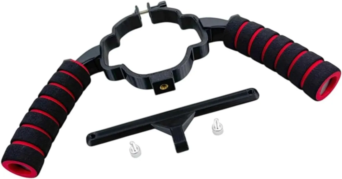 Double Handle Adapter Holder Grip for Cameras Features 1/4 Screw Tripod