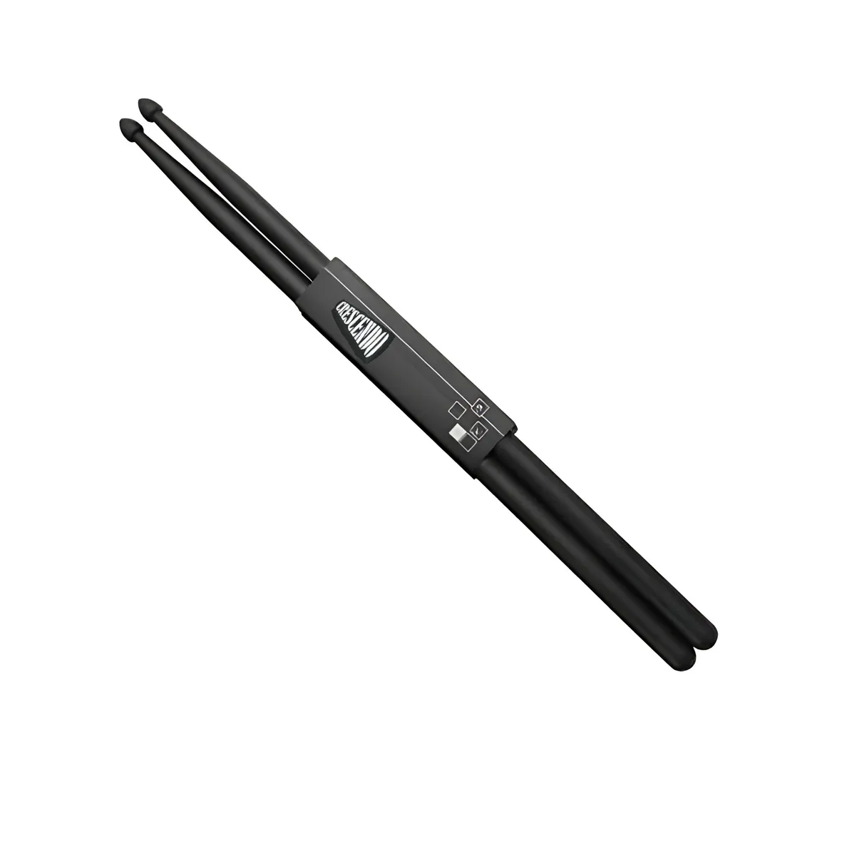 Crescendo Premium Black Nylon Drum Sticks 5A Durable Non-Slip