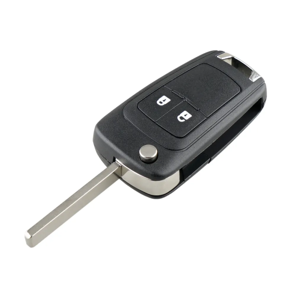 Car Keys Replacement 2 Buttons Car Key Case with Foldable Key Blade for Opel