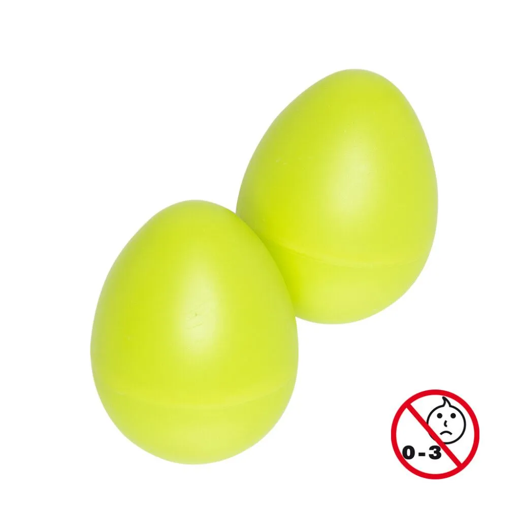 Stagg Pair of Plastic Egg Shakers - Green