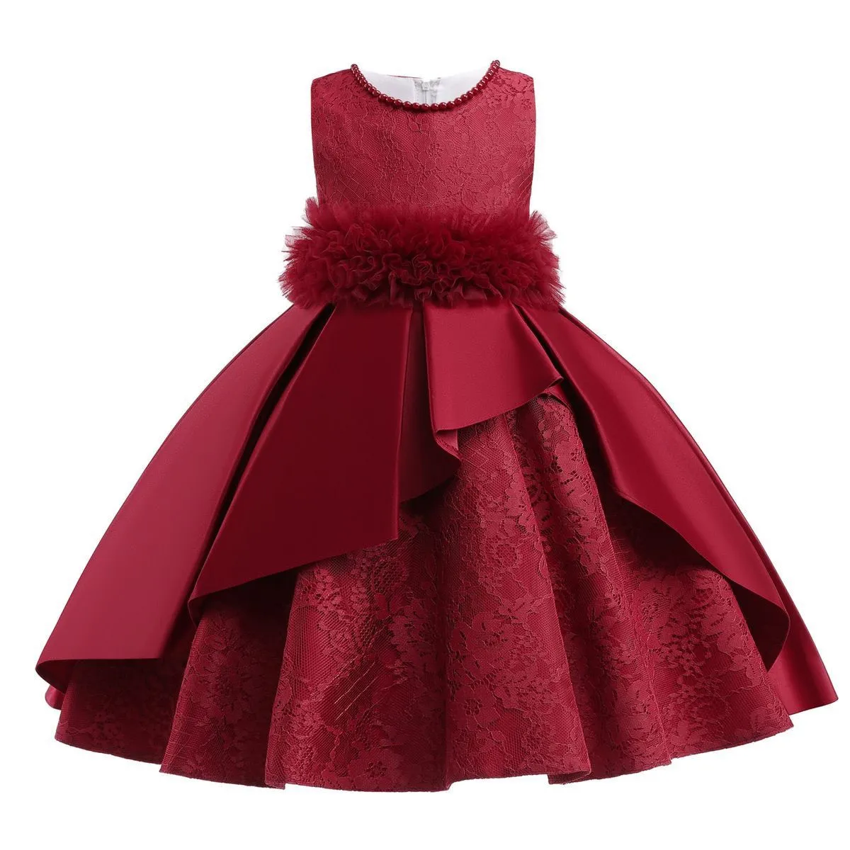 Burgundy Chloe Princess Dress for Girls