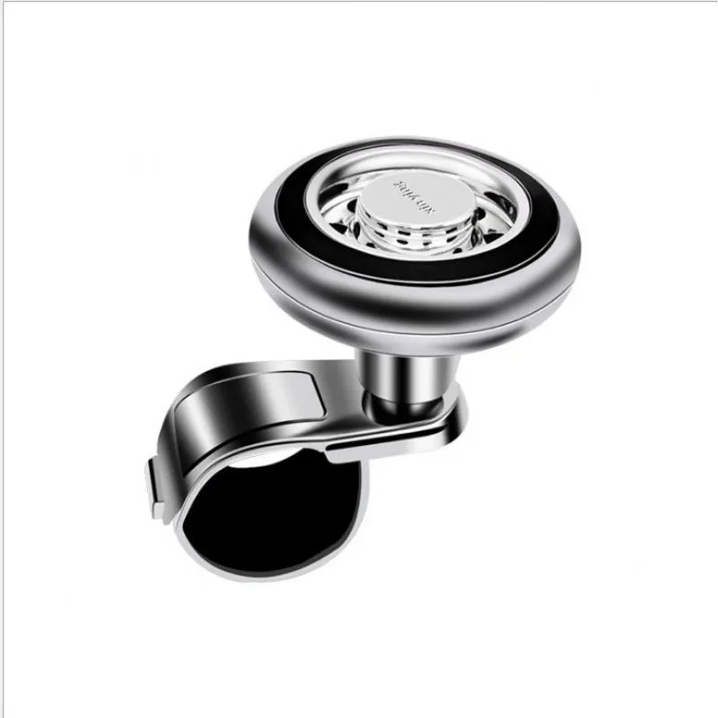 Universal Car Steering Wheel Spinner Knob Power Handle Booster - Black, Silver