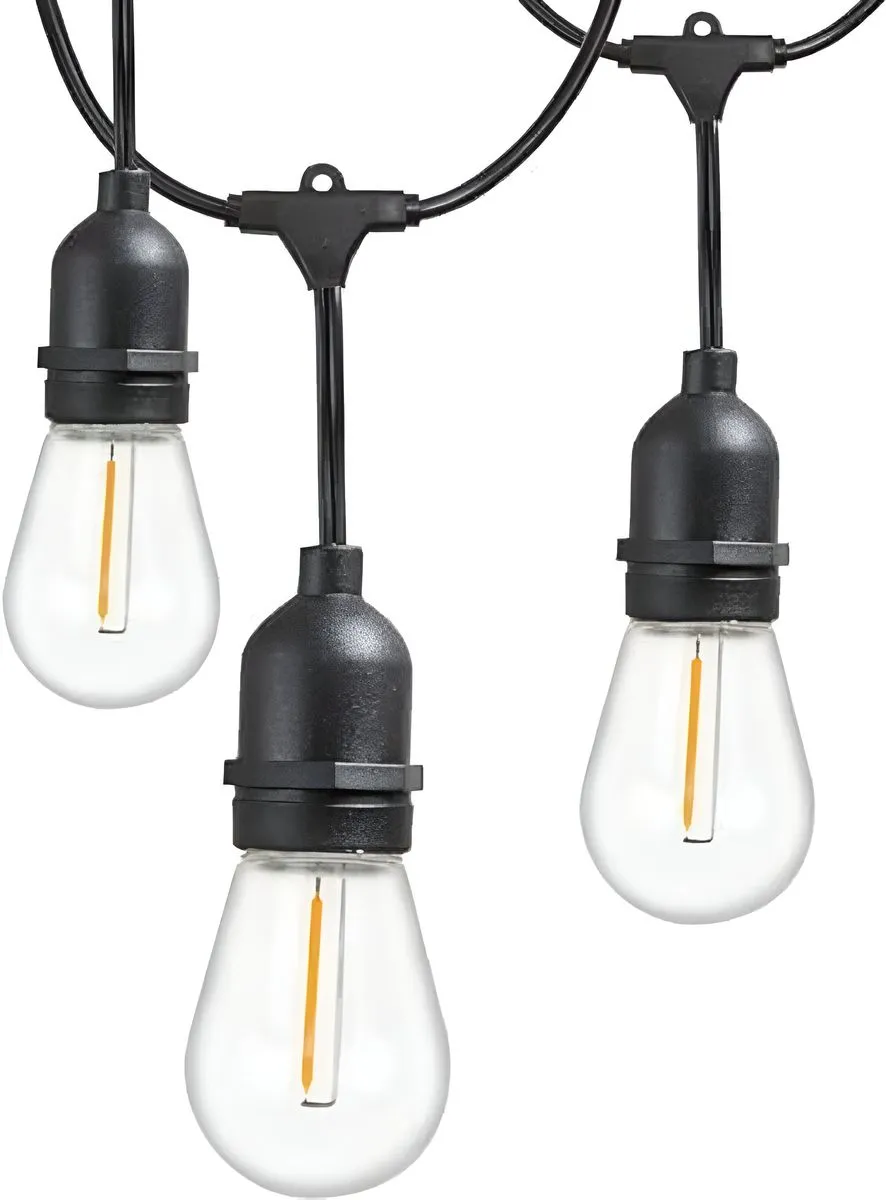 5m LED 220V Outdoor Hanging Bulb Socket String Lights Warm White - 10-Bulb