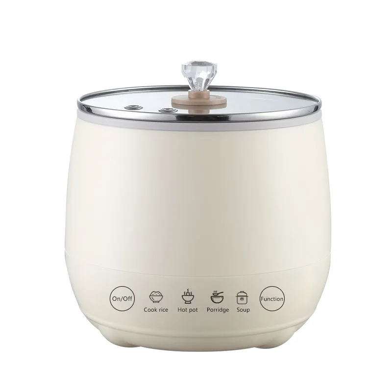 Mini Electric 1.8L Rice Cooker Multi-Function Food Cooker White Pot