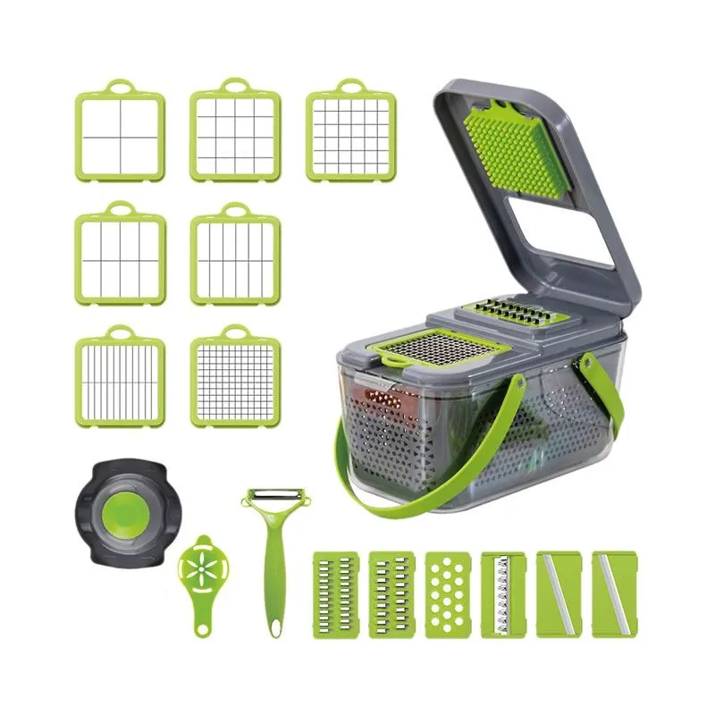 Kitchen Multi-functional Slicer for Vegetables and Fruits - Set of 22