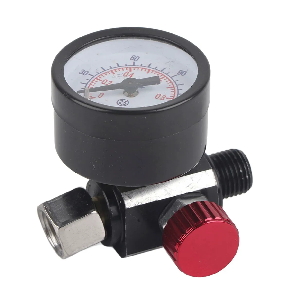 BSP 1/4in Aluminum Alloy Air Regulator for Spray Guns