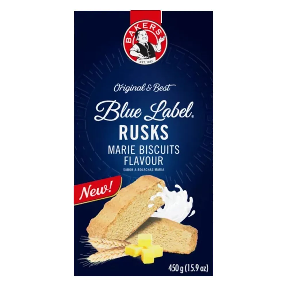 Bakers Blue Label Marie Biscuit Flavored Rusks - 450g