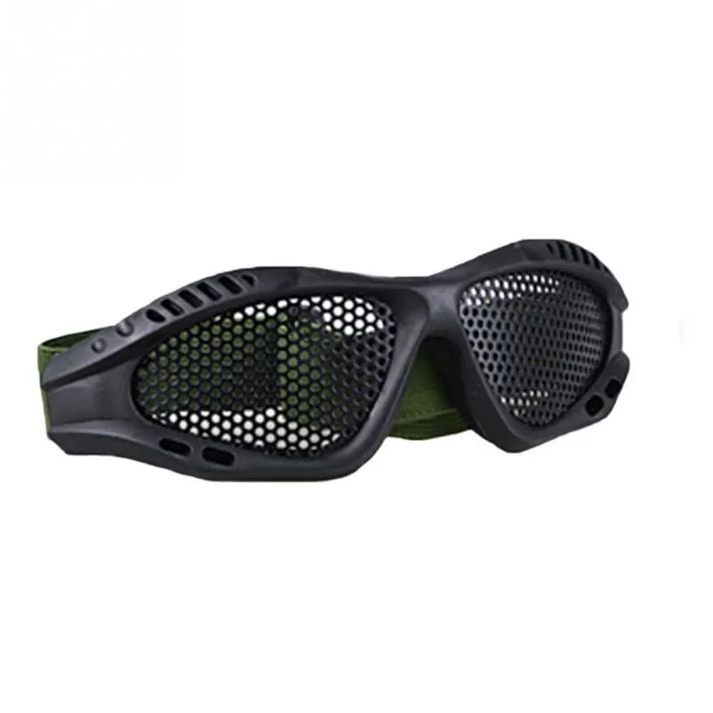 Goggles Eye Protect CS Metal Mesh Glasses - Black