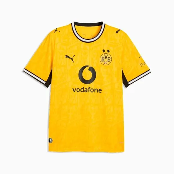 Puma Men's BVB Home Short Sleeve Jersey - Faster Yellow/PUMA Black