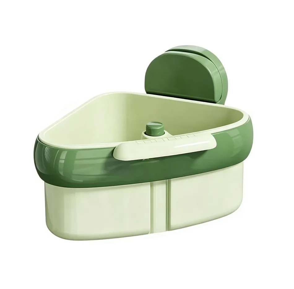 Green Automatic Dumping Sink Strainer,Corner Food Waste Catcher