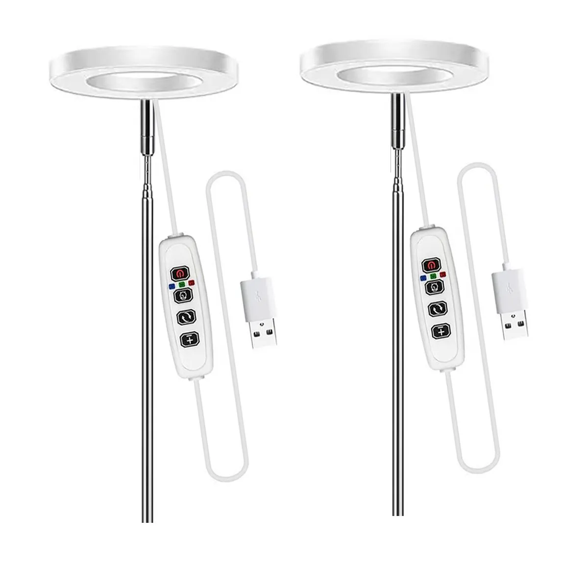 2 Piece LED Mini Plant Growth Light Full Spectrum Timing for Indoor Plants
