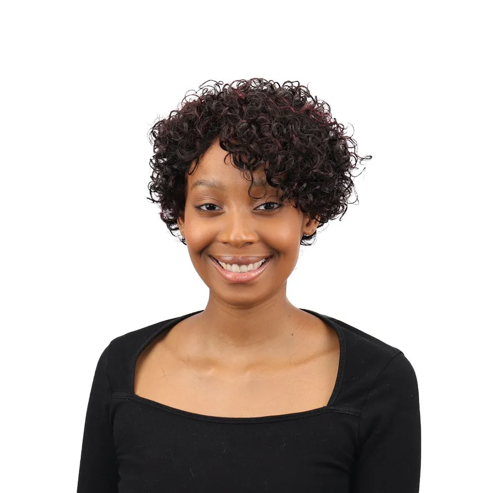 Joedir Brazilian Human Hair Short Wigs Pixie Cut Wig Hair Perfect 1B99J