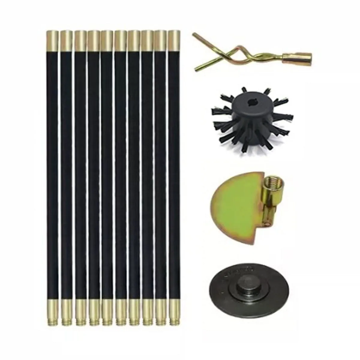 Drain Unblocker Kit - 14 Piece Set - 96cm x 1.2cm H/D Cleaning Drain Rod