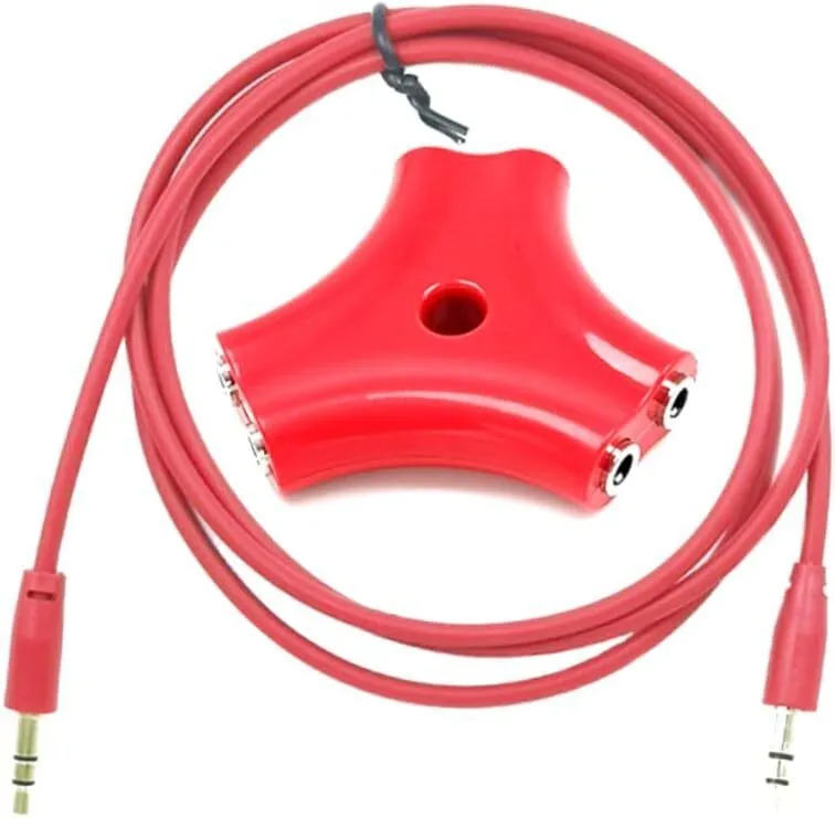 1m Earphone Splitter Adapter with Audio Cable Compatible with Smartphones