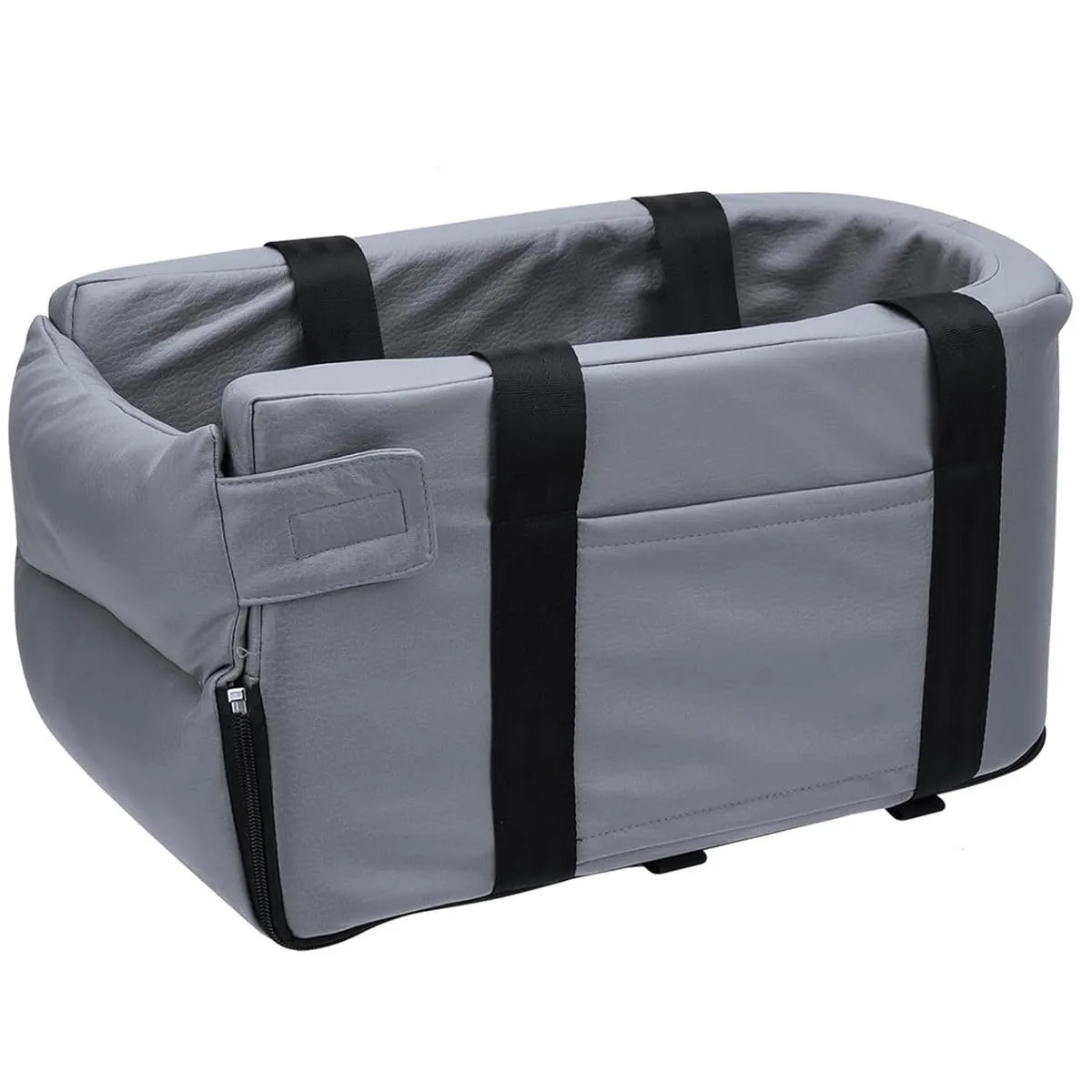 Dog Car Seat,Portable Booster Center Console Pet Car Seat with Safe Leash
