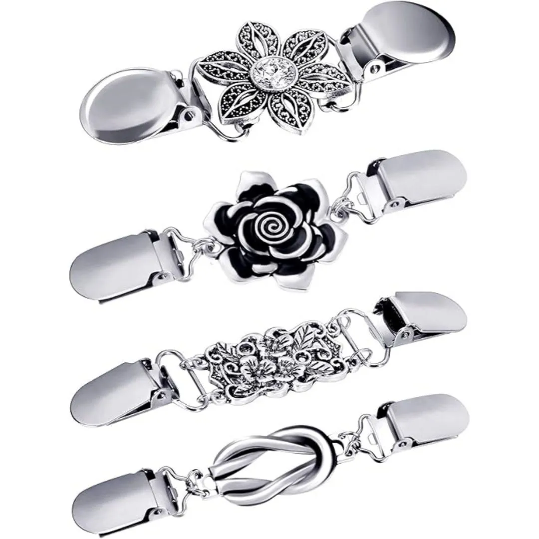 4-Piece Retro Sweater Shawl Clip