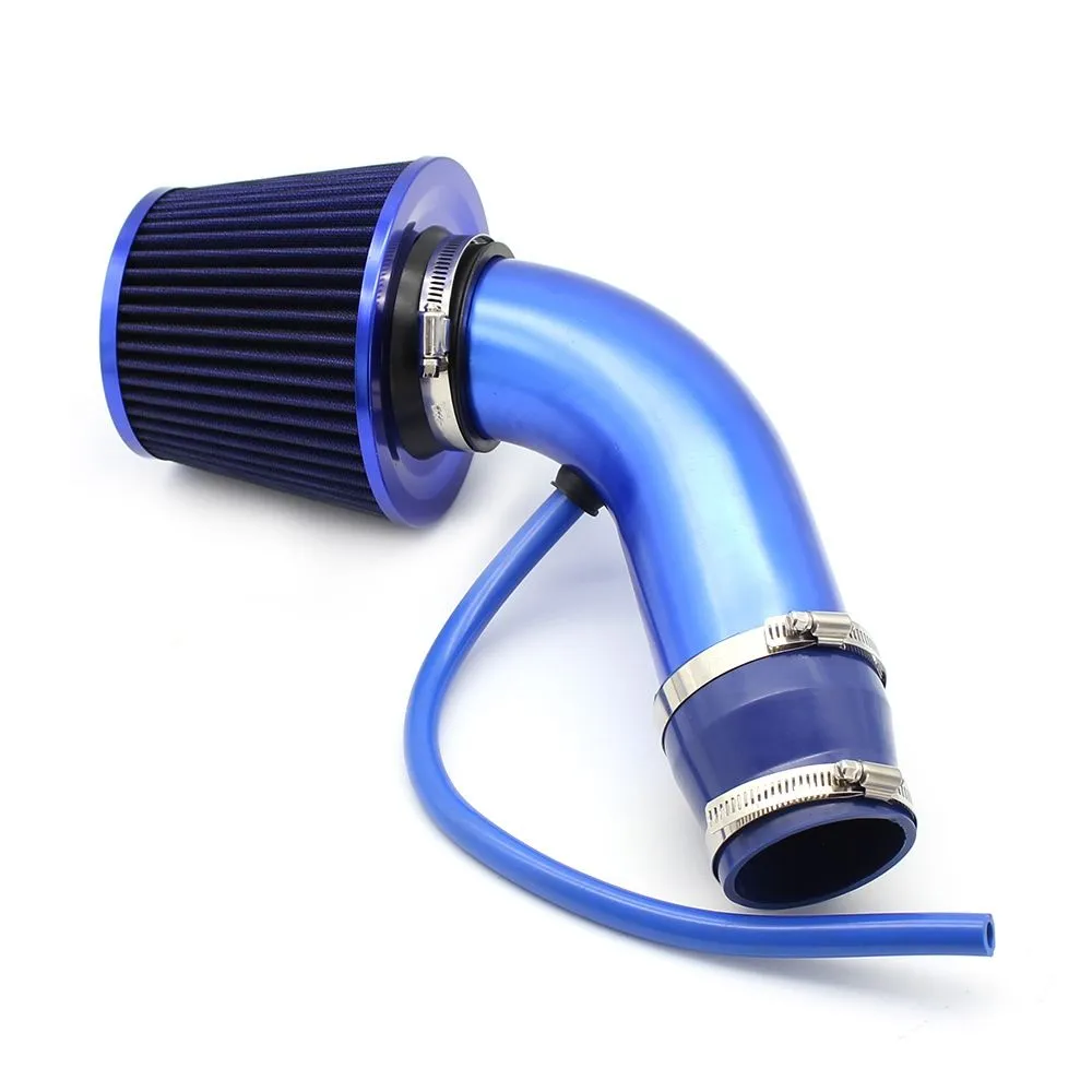 Universal High Performance Cold Air Intake Cone Filter Kit 76mm Diameter - All Blue