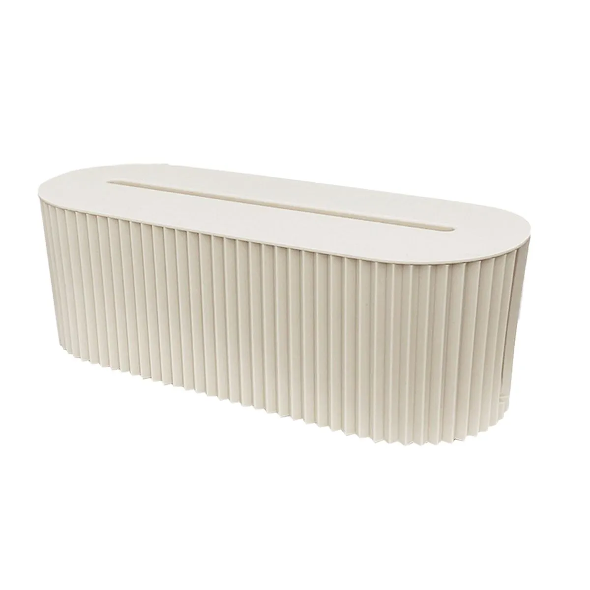 Cable Management Box White Plastic Cord Holder Outlet Power Cover 378g