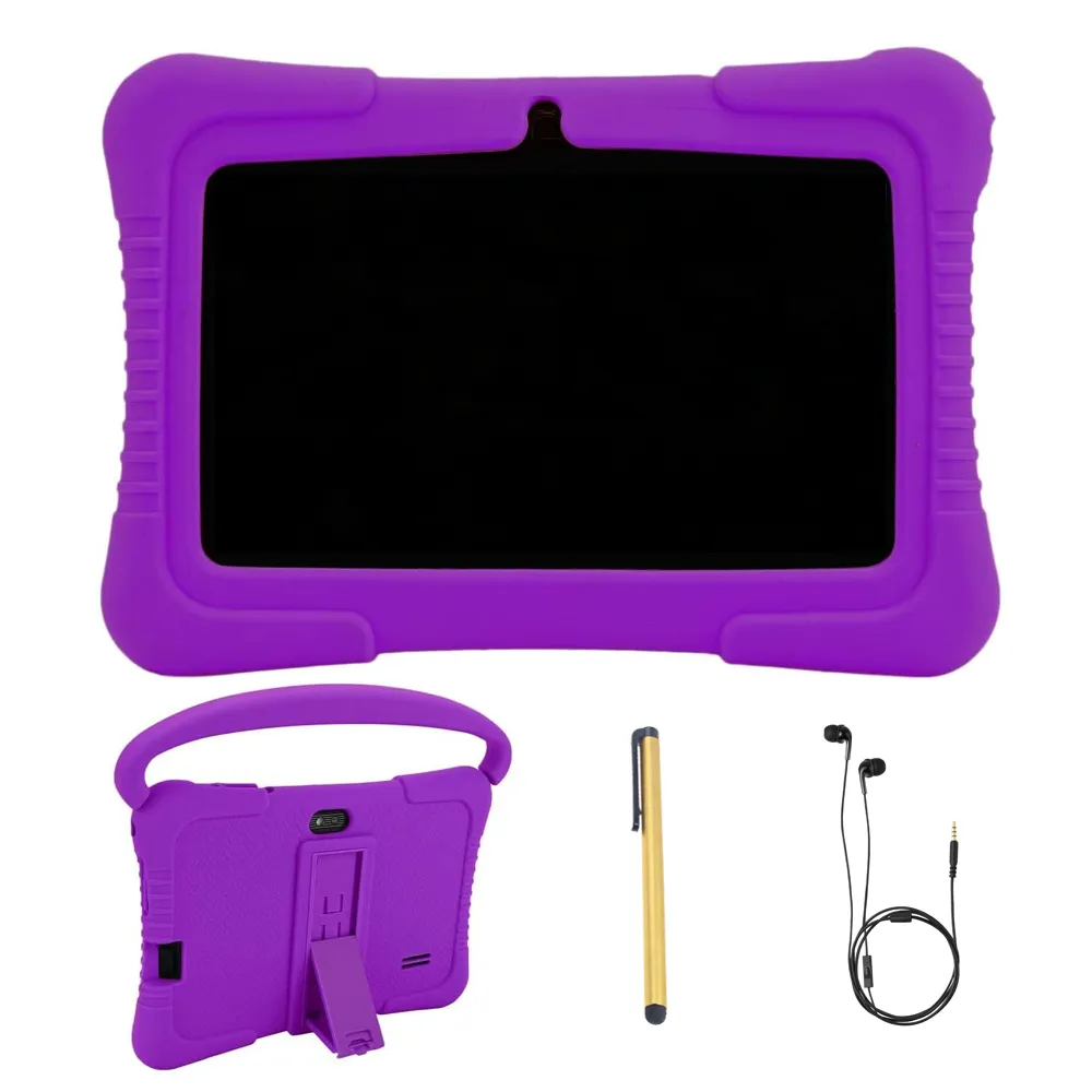 7" Kids Tablet with Parental Control 2GB 32GB Kid-Proof Case With Earphone - Purple