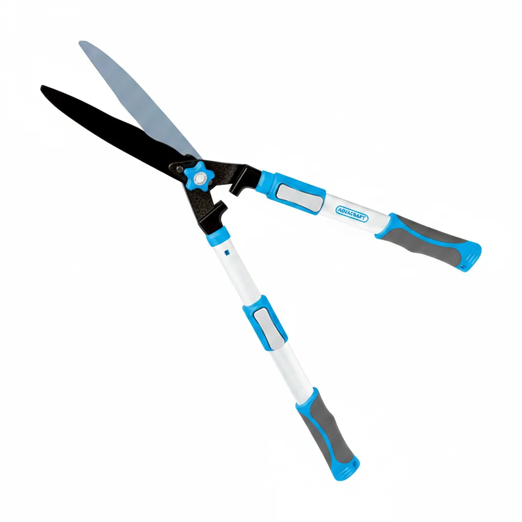 Aquacraft Telescopic Hedge Shear with Wavy Blades for Precise Trimming