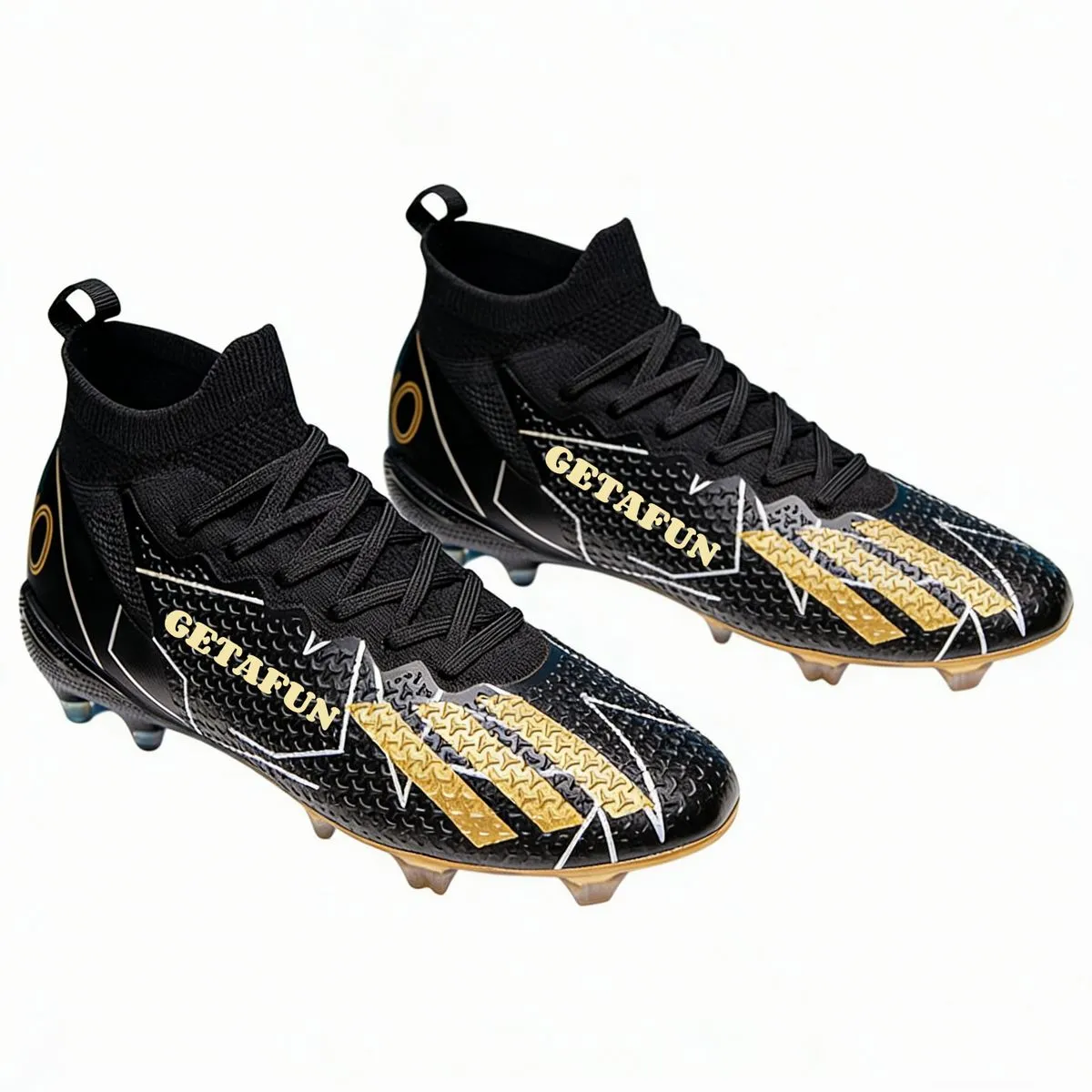 GETAFUN Unisex Adult High-Top Football Cleats - Non-Slip Soccer Shoes
