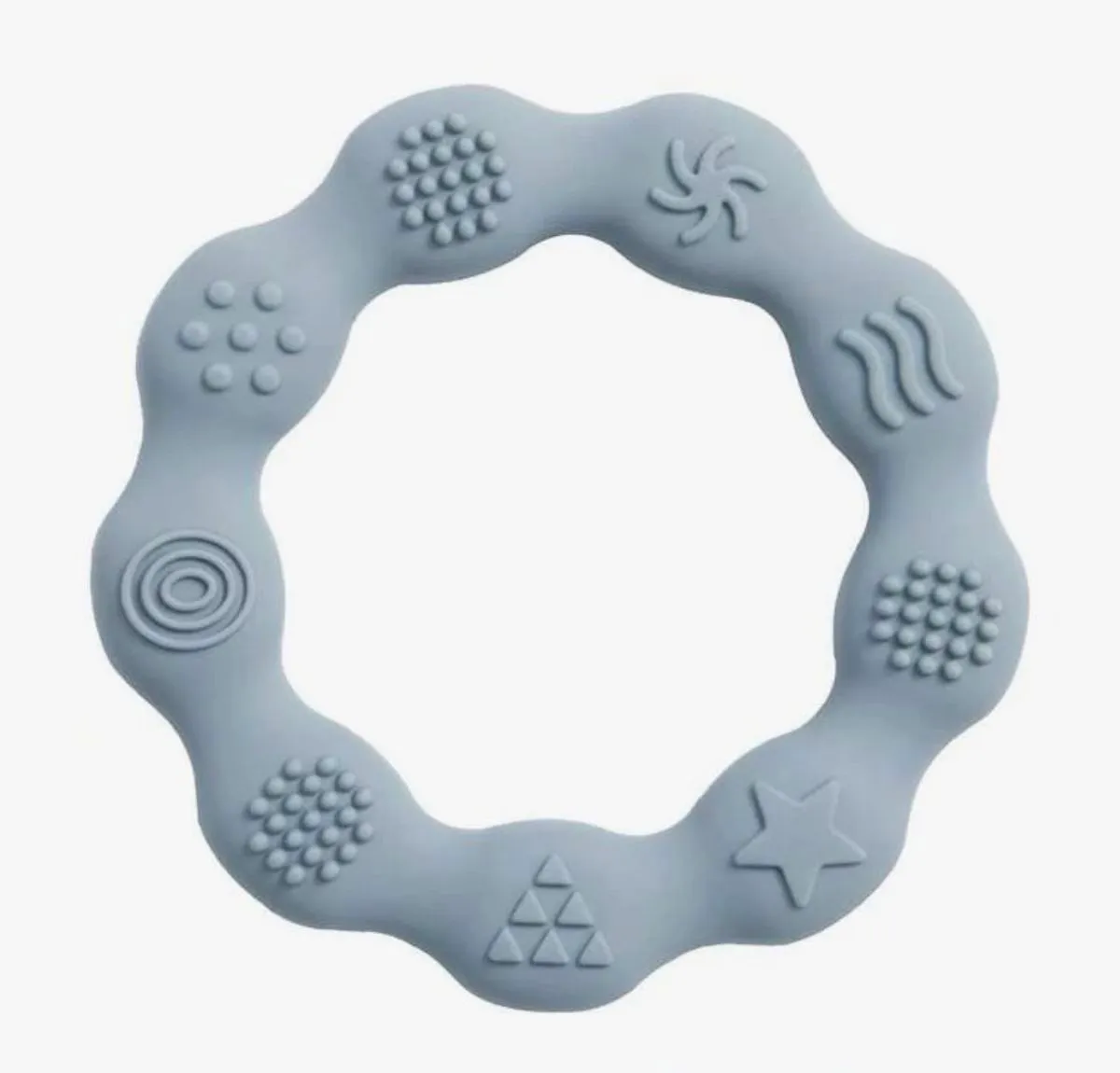 Silicone Baby Teething Ring - Blue