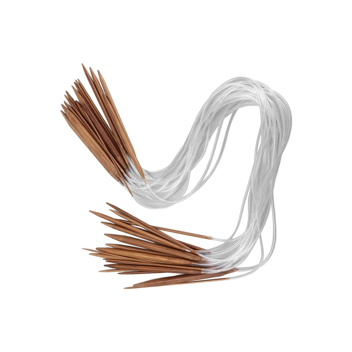 Crochet Hooks 18 Pcs Kit Bamboo Weave Needles