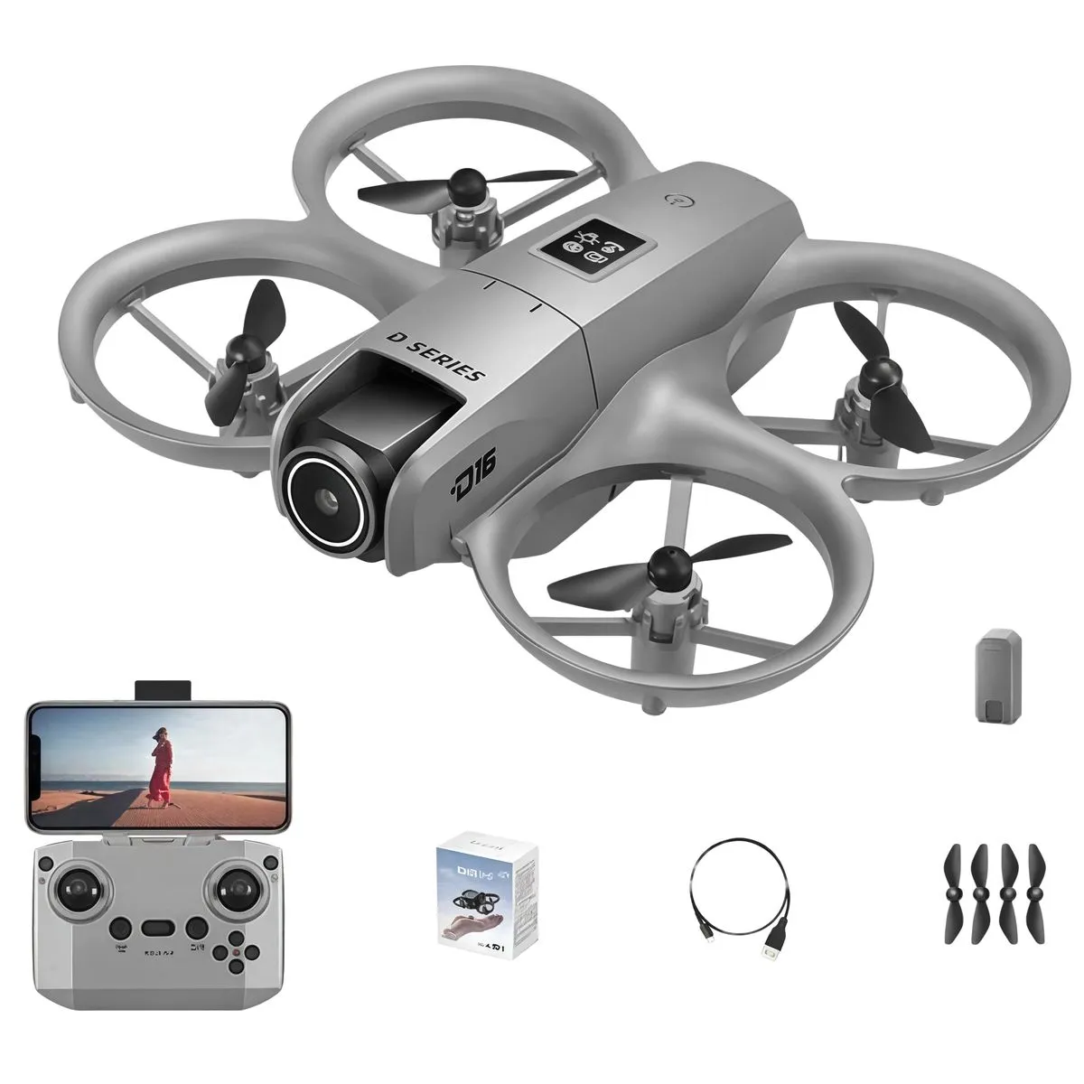 Mini 180 Dual Camera Drone, Optical Flow Obstacle Avoid RC Quadcopter