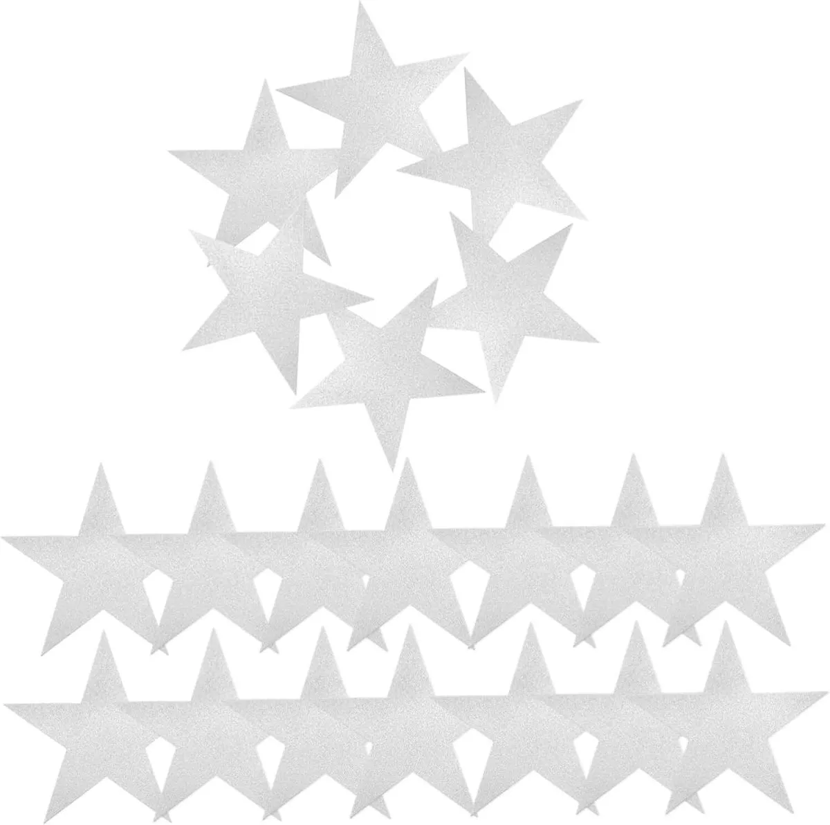 50sheets Glitter Star Paper Cutouts for Classroom Decor and Crafts