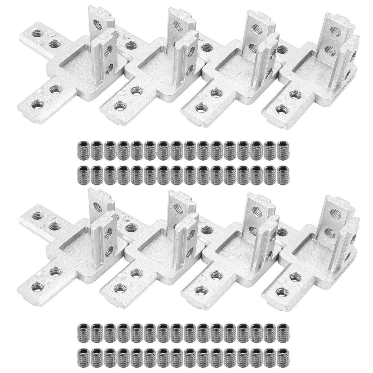 4-Pack 3030 Series 3-Way End Corner Bracket Connector With Screws