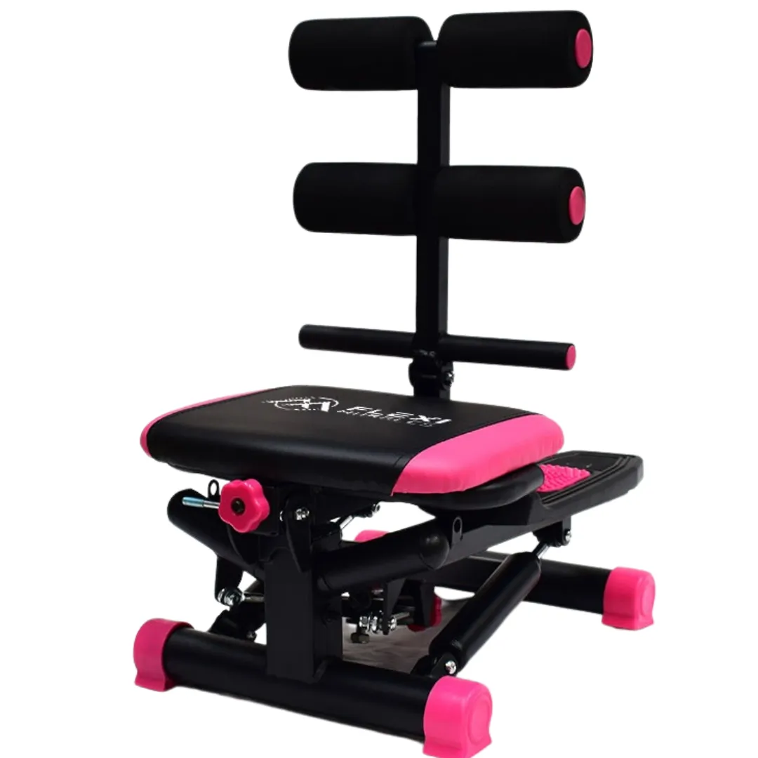 Flexi Muscles - Exercise Stepper and Abs Cruncher Machine - Pink