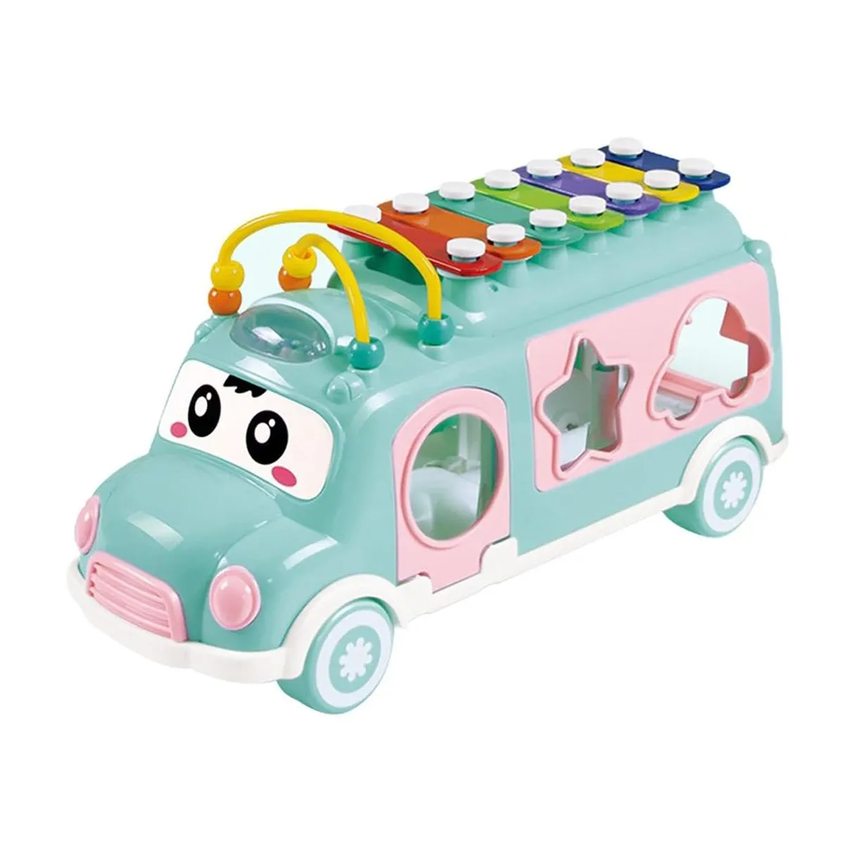 Musical Baby Toy Musical Xylophone Bus - Green