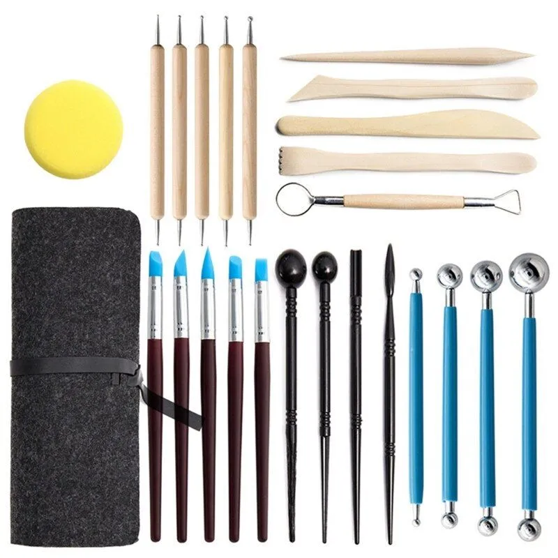 Kitchen Cake Icing Craft 25pcs Ball Stylus Clay Sculpting Tools Set