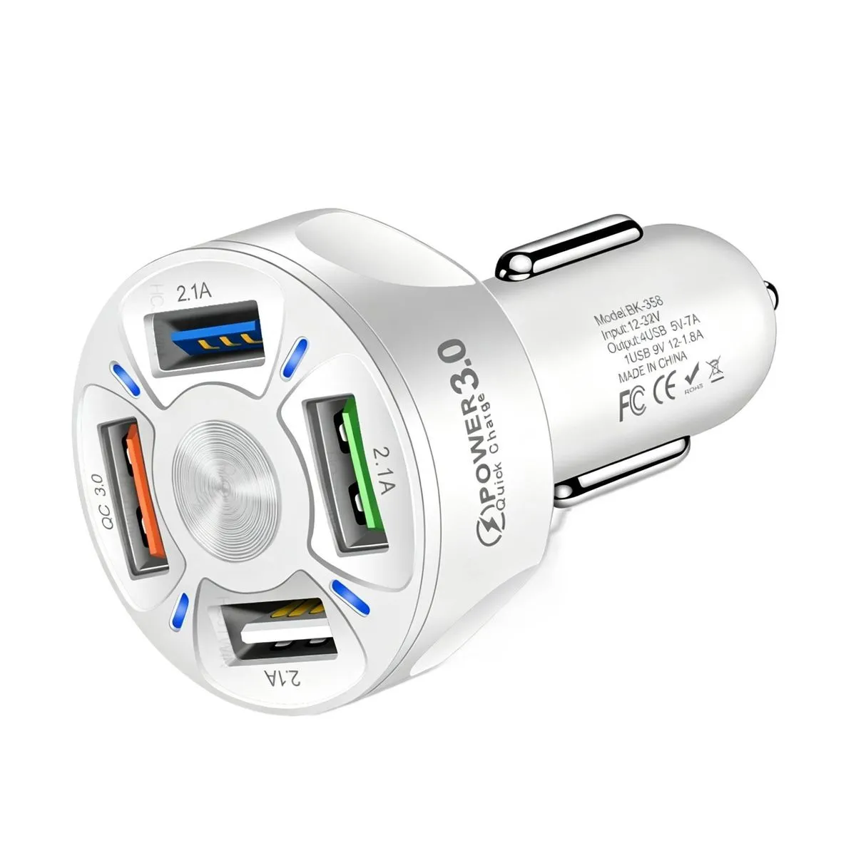 7A QC3.0 4USB Car Charger Fast Charge