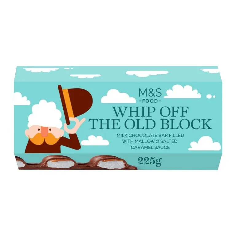 M&S Collection Milk Chocolate Bar With Mallow & Caramel Sauce 225g