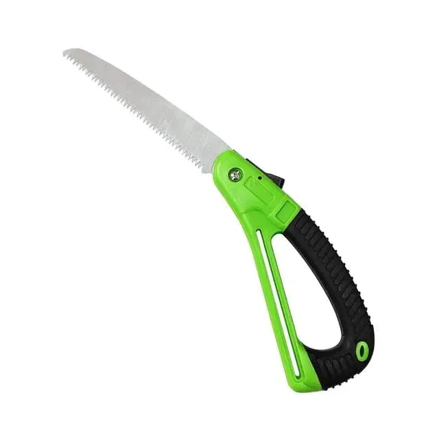 Carbon Steel Garden Portable Tree Pruning Folding Handsaw - Green