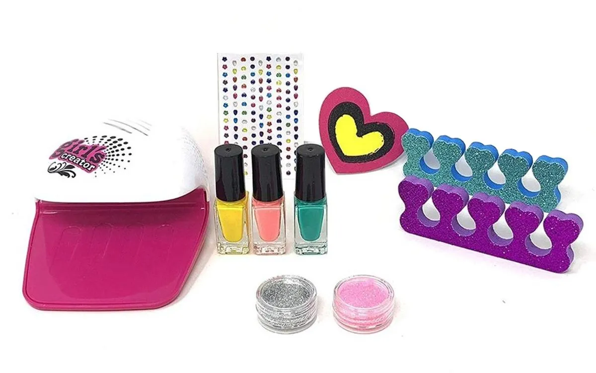 10pc Nail Glam Salon Girls play set