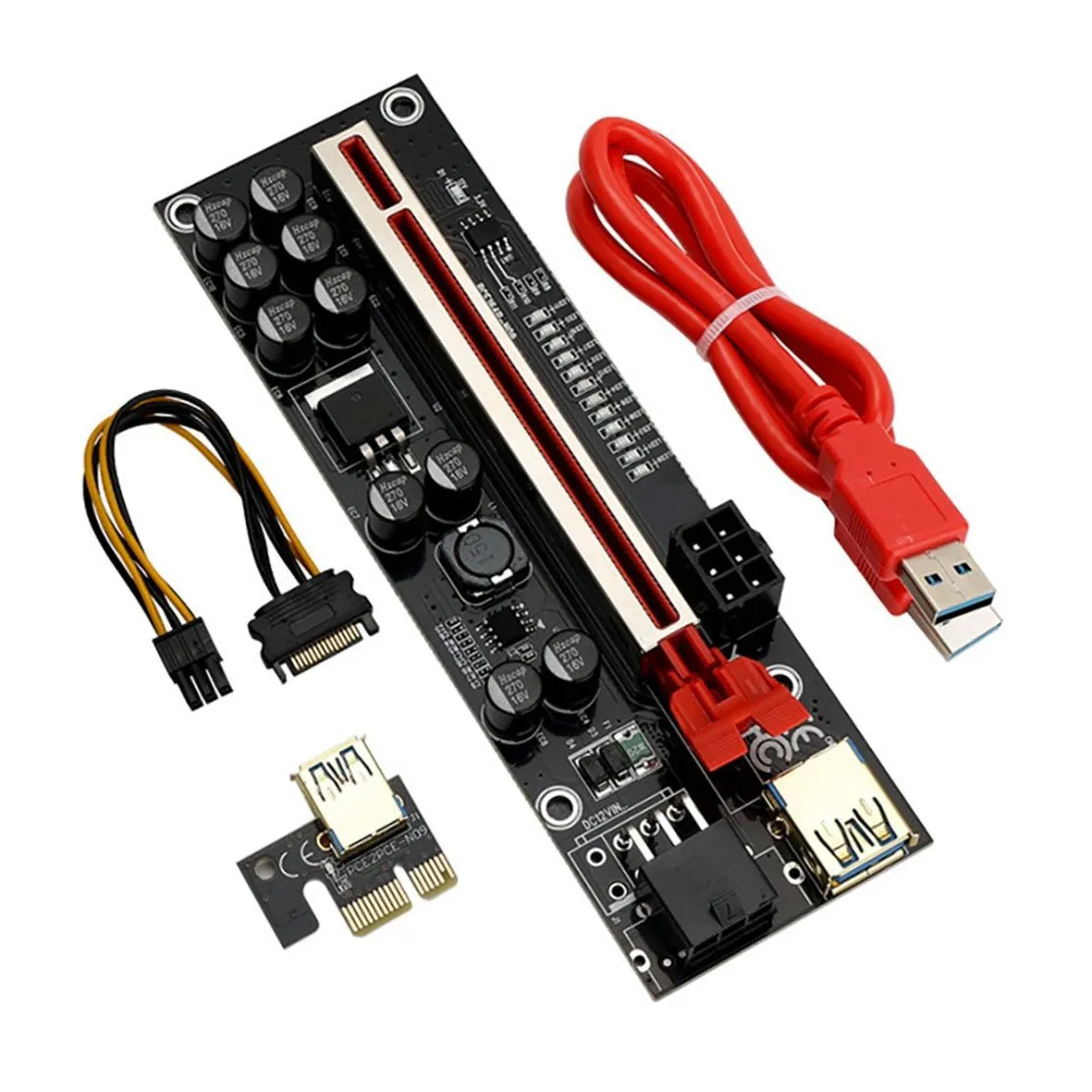 1 Pcs Ver011 Pro Riser Card Pci-E 1 x To 16 x Graphics Extension Cable
