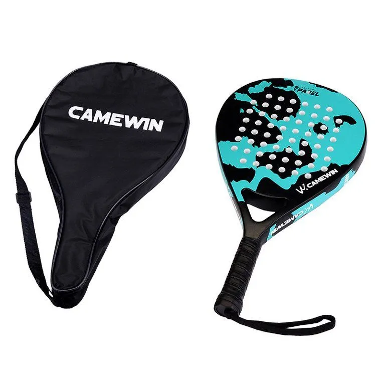 Camewin Padel Racket 100% Carbon Fiber - Blue Black