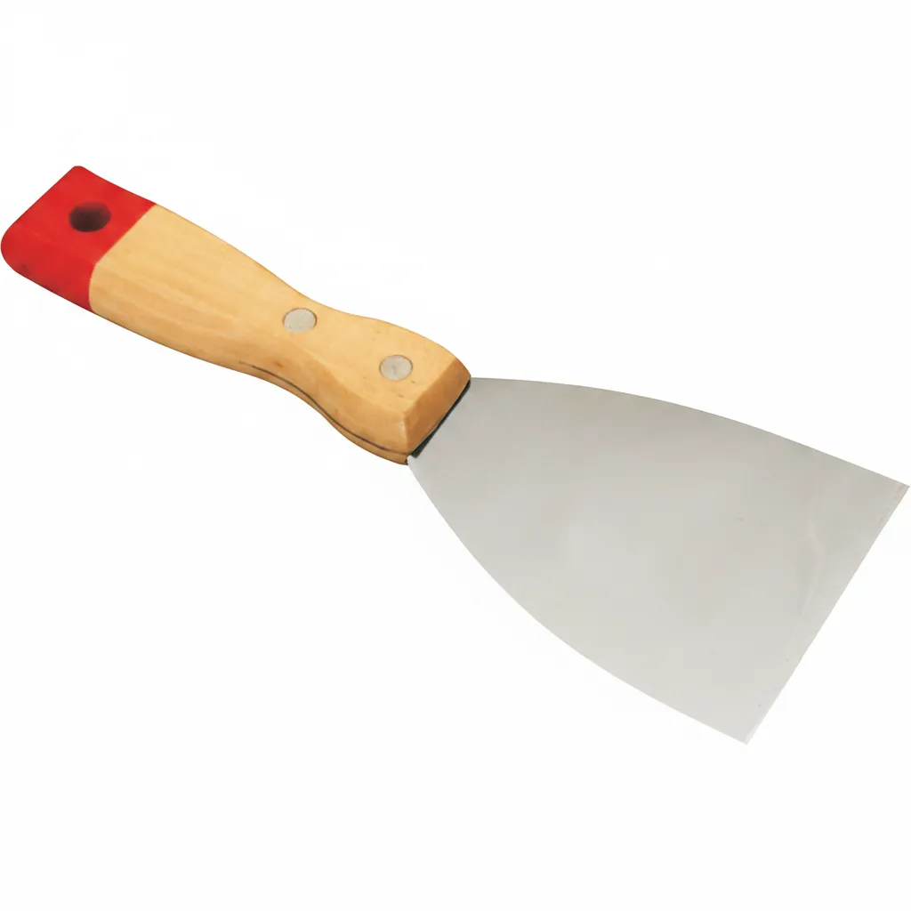 MTS 100mm Flexible Scraper with Wooden Handle for DIY & Professional Use