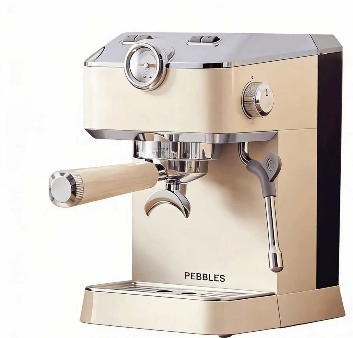 PEBBLES 58mm Non-Pressurized Espresso Coffee Machine, Cafe Quality Espresso - Butter cream