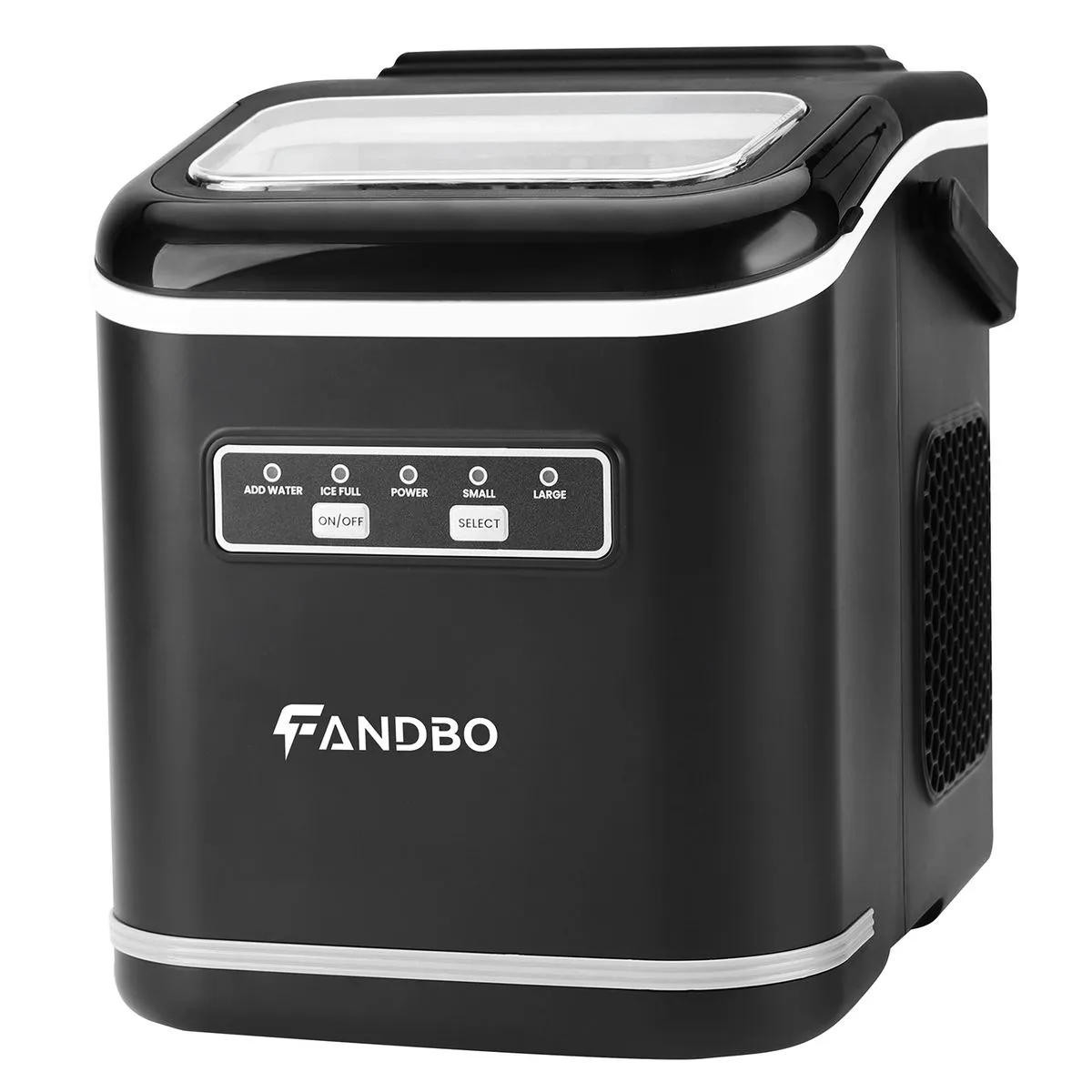 FANDBO Ice Maker 12kg/24Hr Ice Maker Machine 6 Mins 9 Cubes with Handle