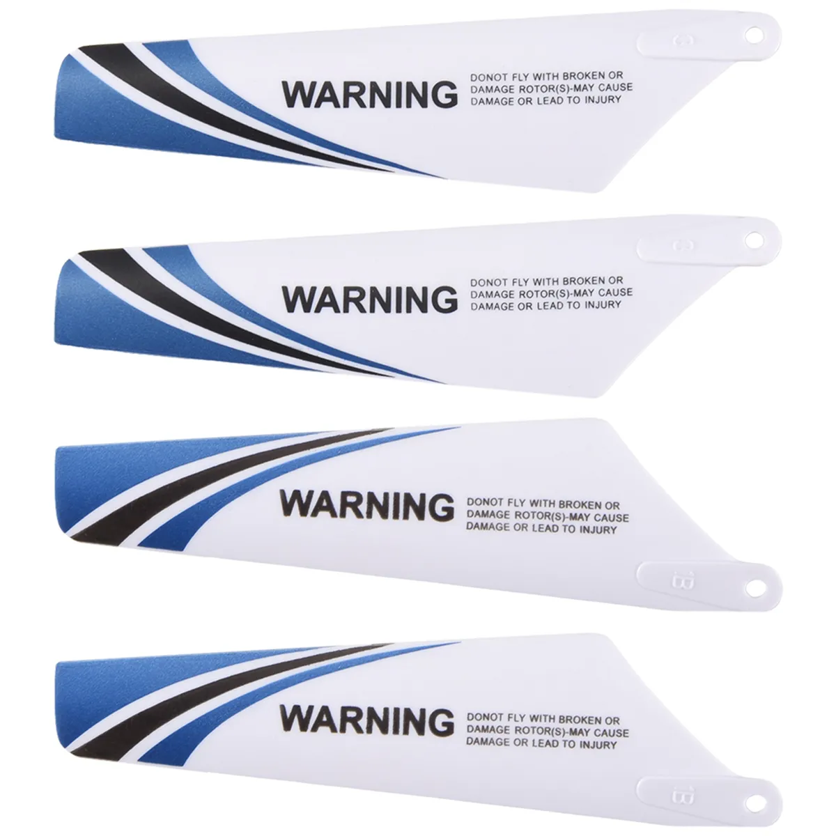 4Pieces spare blades for helicopter rotor rc S107, Blue