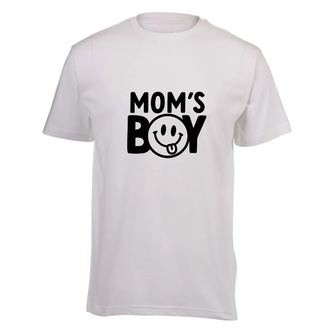 Kids White Short Sleeve T-shirt - Mommys Boy