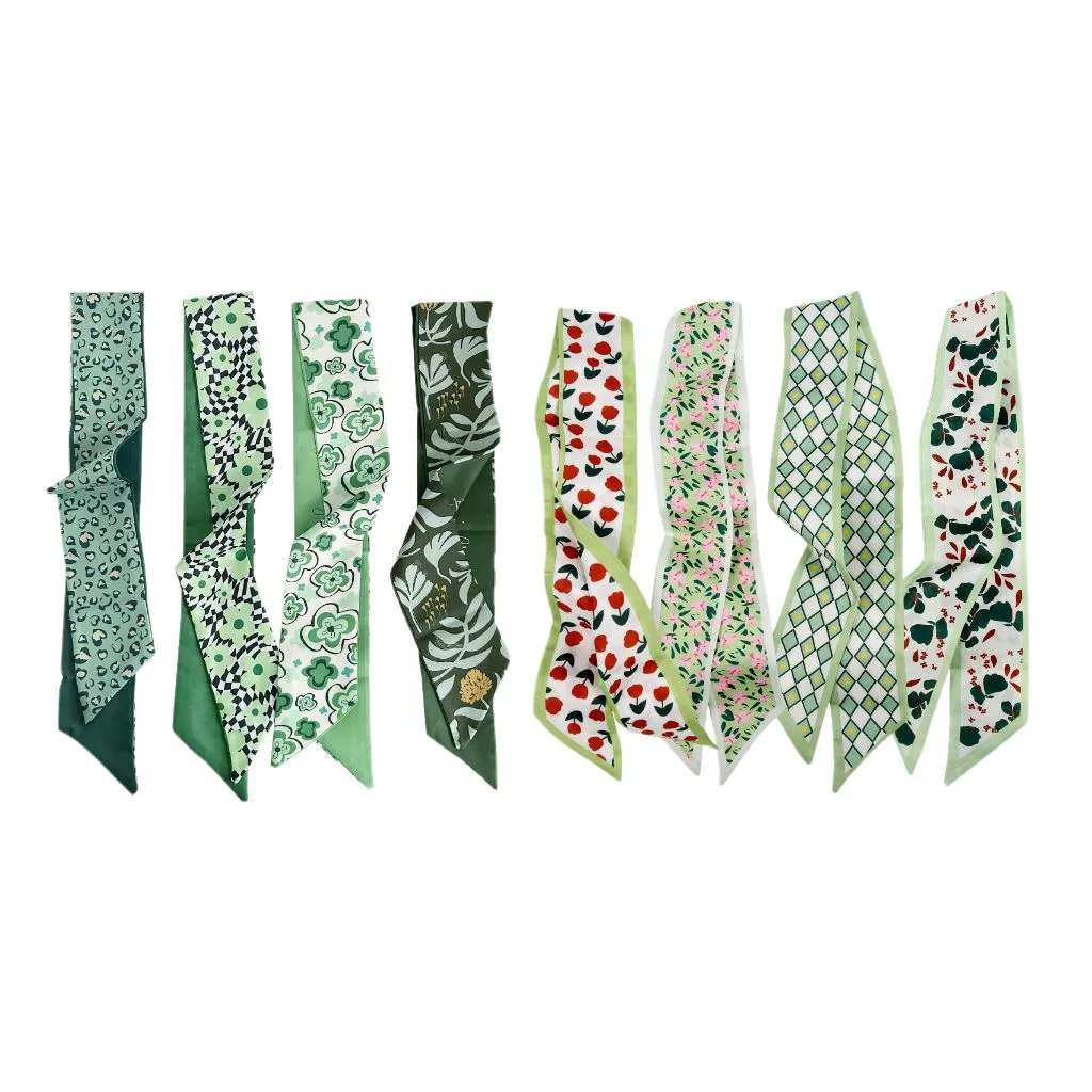 Women's Long Green Scarf - Minimalist and Chic
