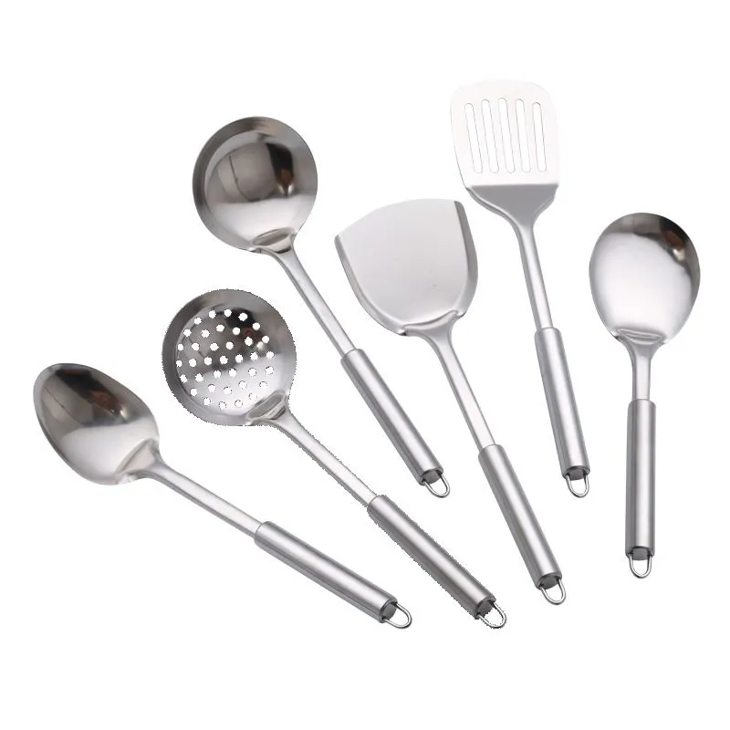 Silver 6 Kitchen Utensil Set Stainless Steel Kitchenware - 6-Piece Set