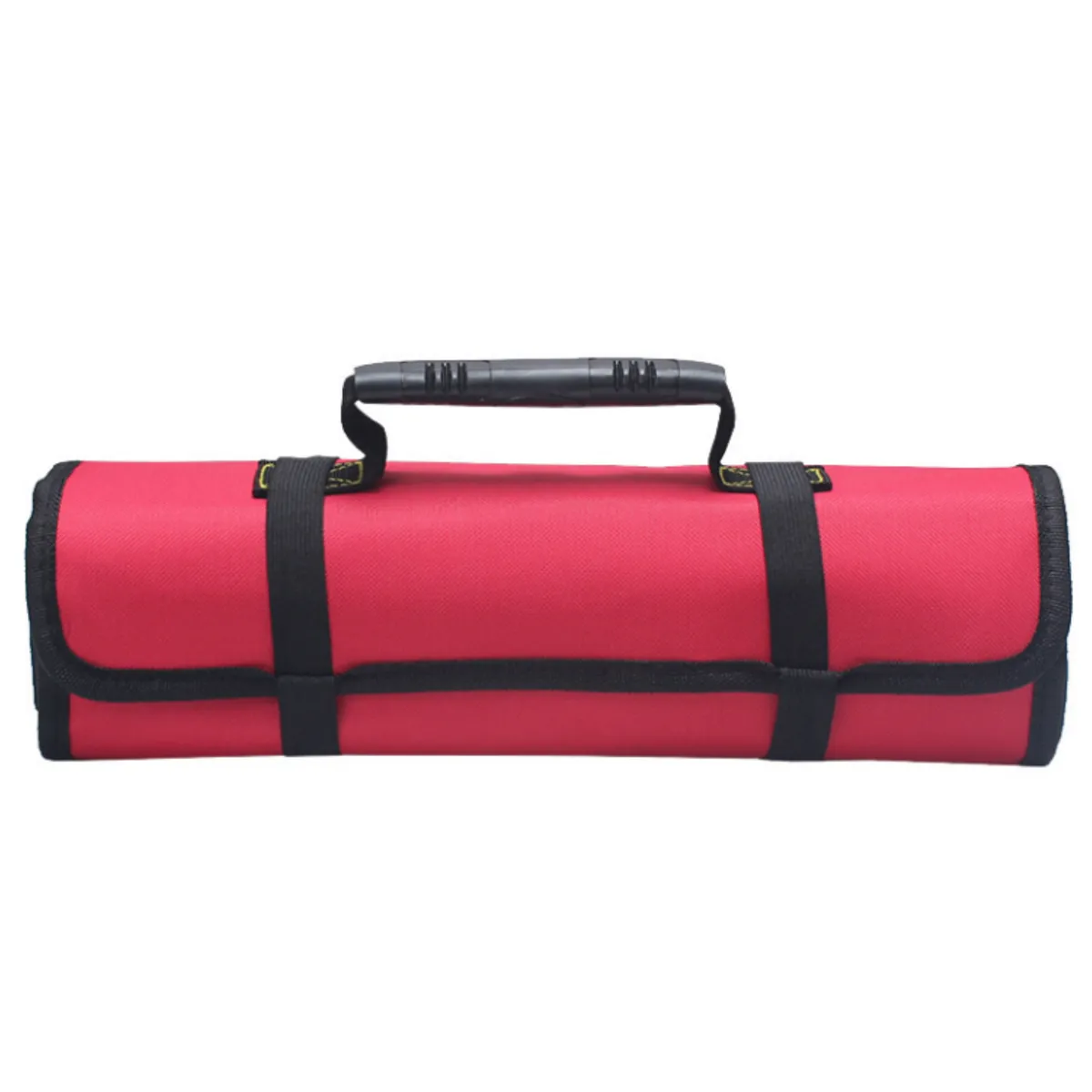 Roll-Up Tool Bag - Compact 600D Oxford, Foldable, Electrician, Carpenter, Outdoor - Red
